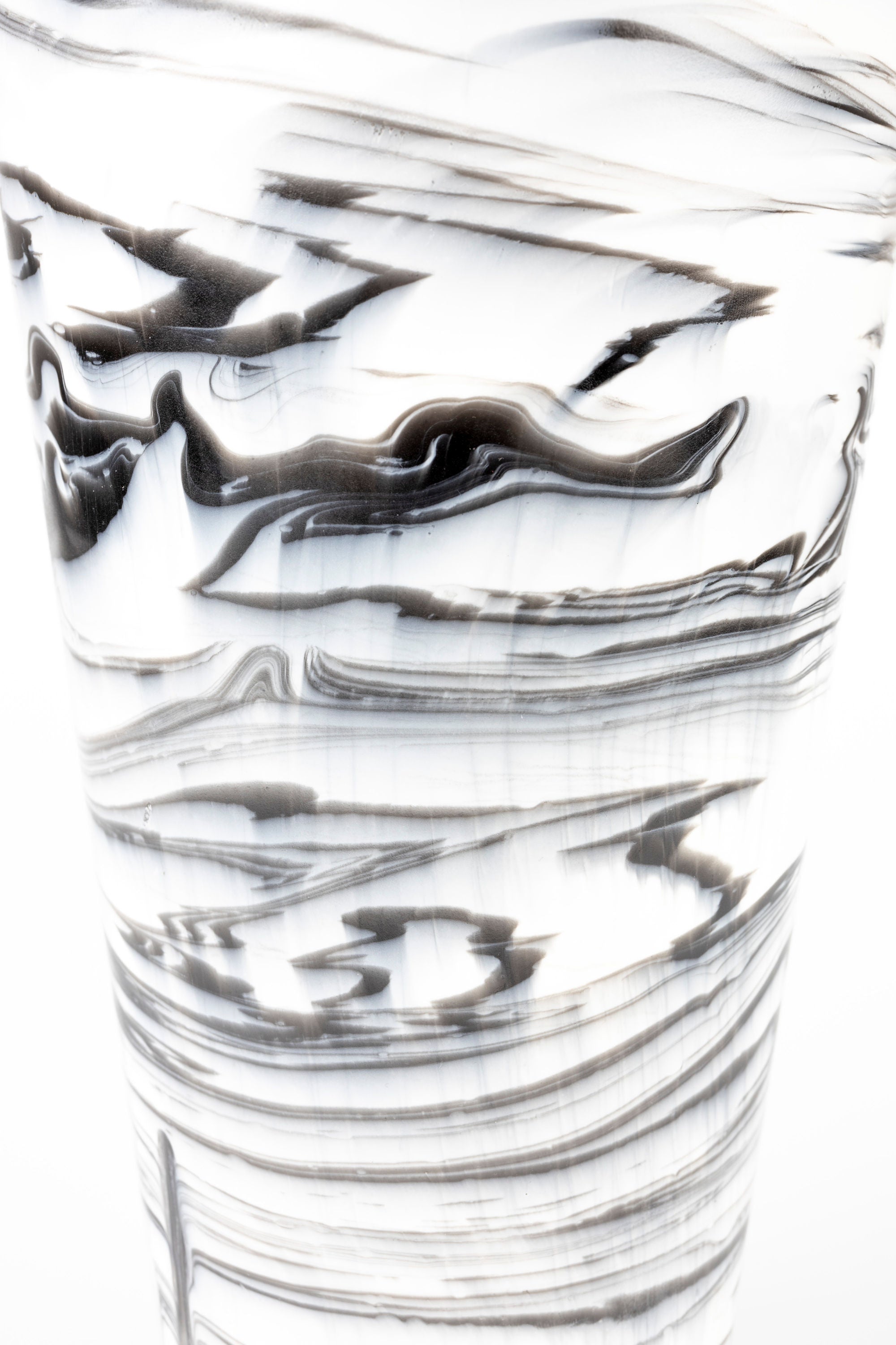 Zuiver Conic Black & White Marble Effect Vase Small